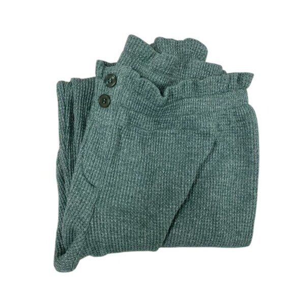 Monrow Cactus Green Thermal Elastic Waist Sweats - Picture 5 of 5